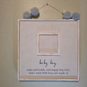 Mud Pie Baby Boy Wall Decor with Blue Accents